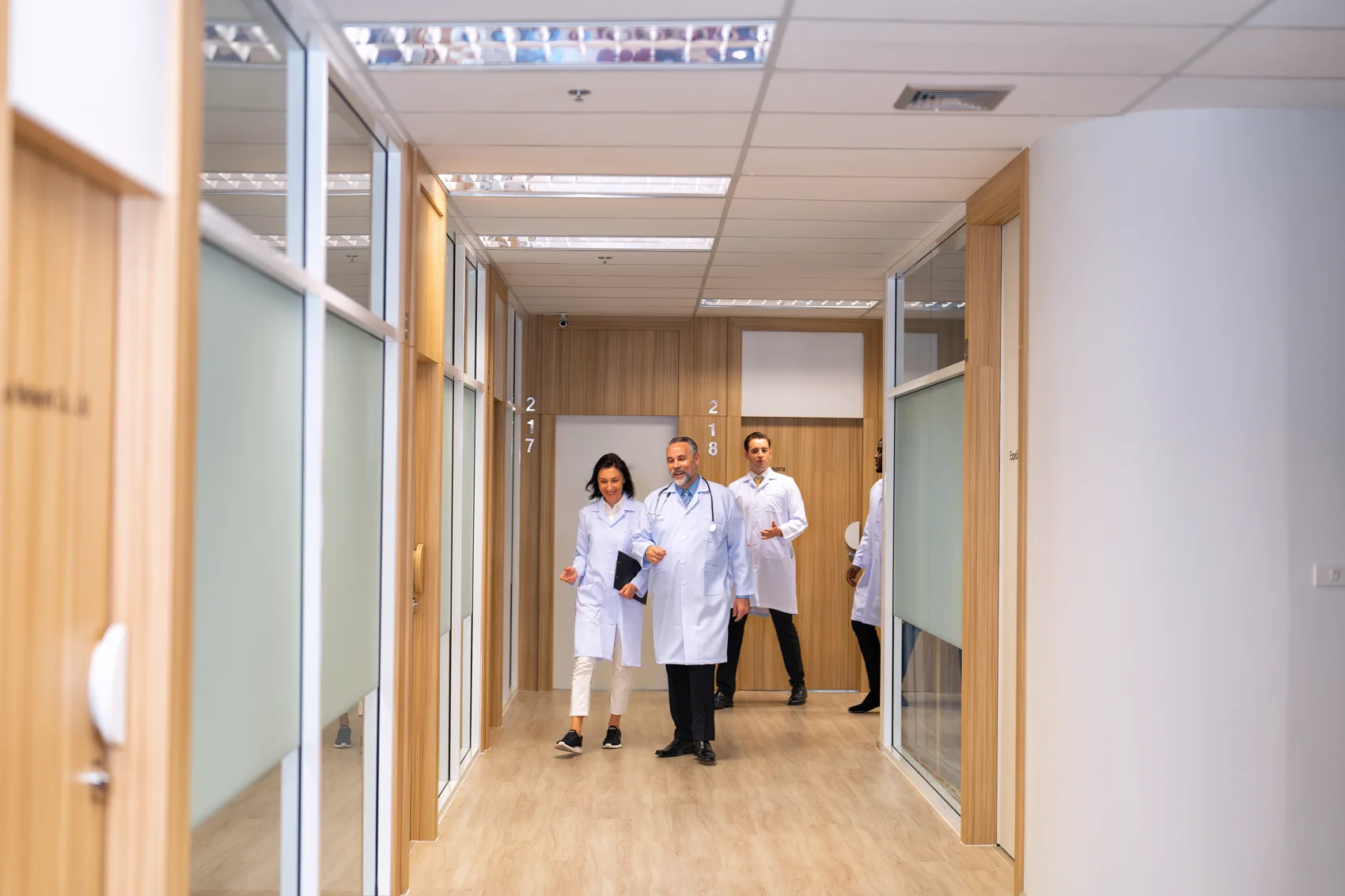 doctors talking about business solutions